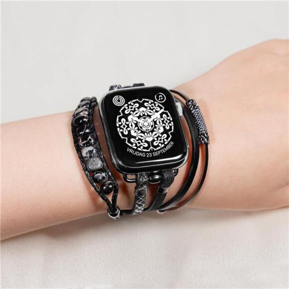 NEW Black Boho Apple Watch Bracelet Band main image 4